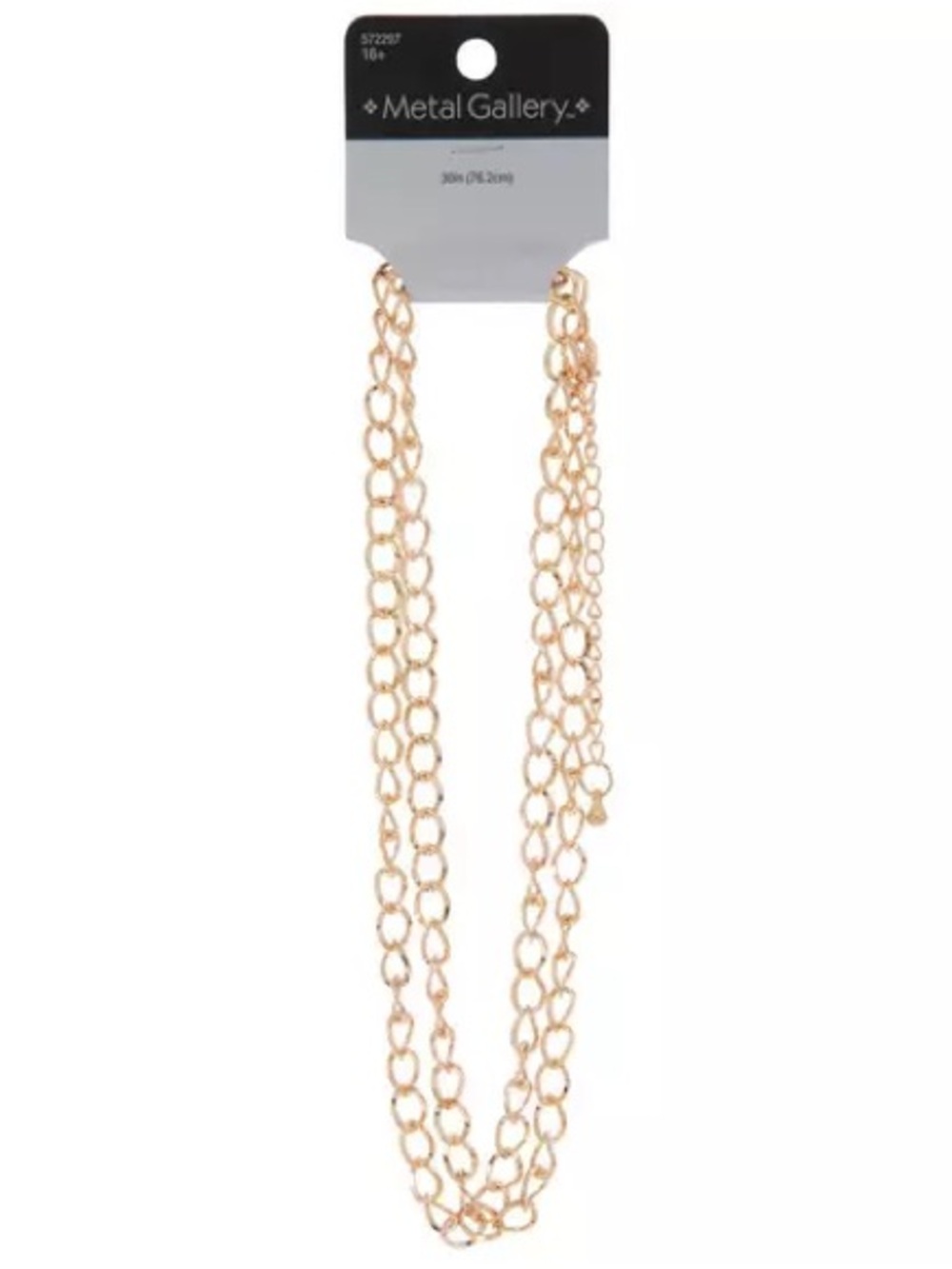 New 30” Metal Gallery Gold Chain Necklace - Women